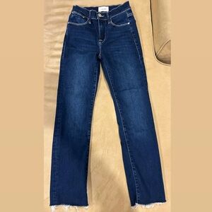 Frame Denim Dark Blue Straight Leg Jeans